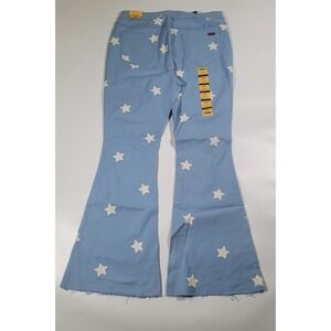 Women's Rock&Roll Denim Flare Reversible Jeans Star Print 34x32 High Rise‎